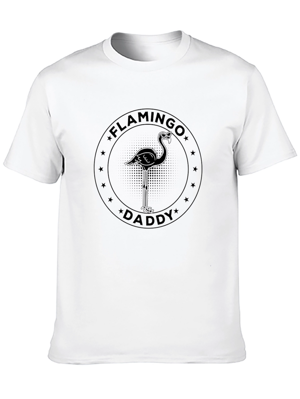 Flamingo Daddy Graphic Print T-Shirt