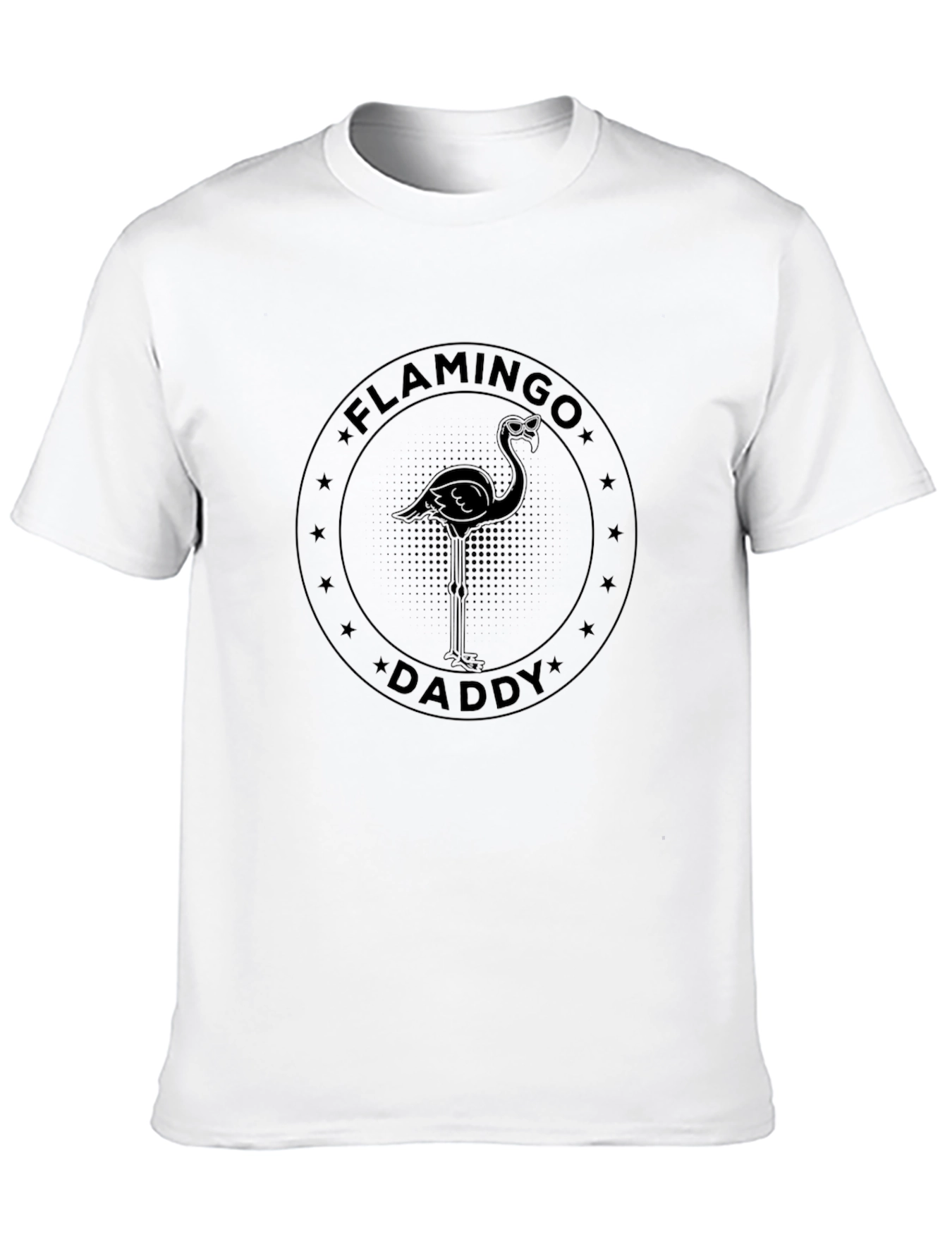Flamingo Daddy Graphic Print T-Shirt