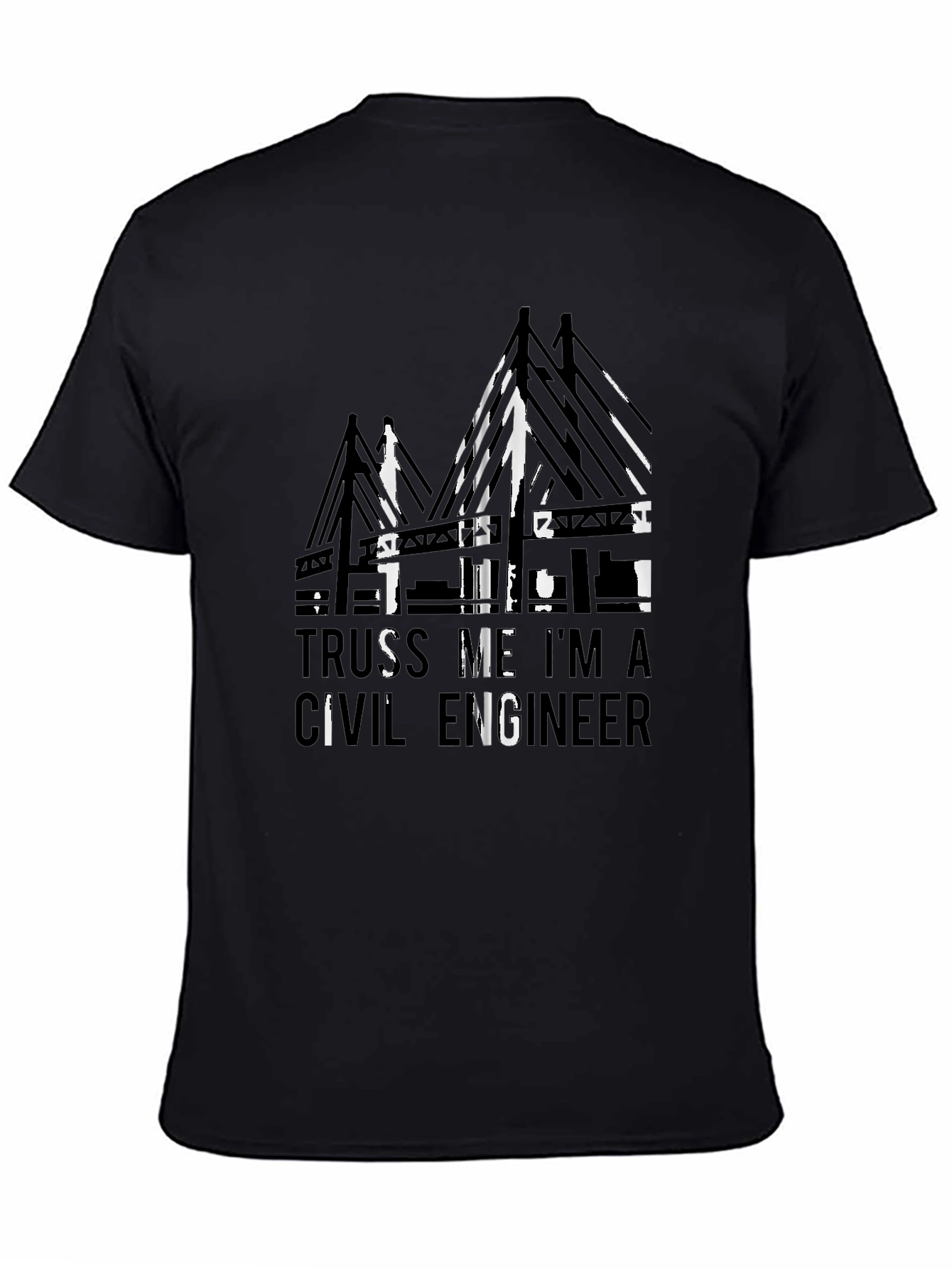 Civil Engineer Truss T-Shirt - Black