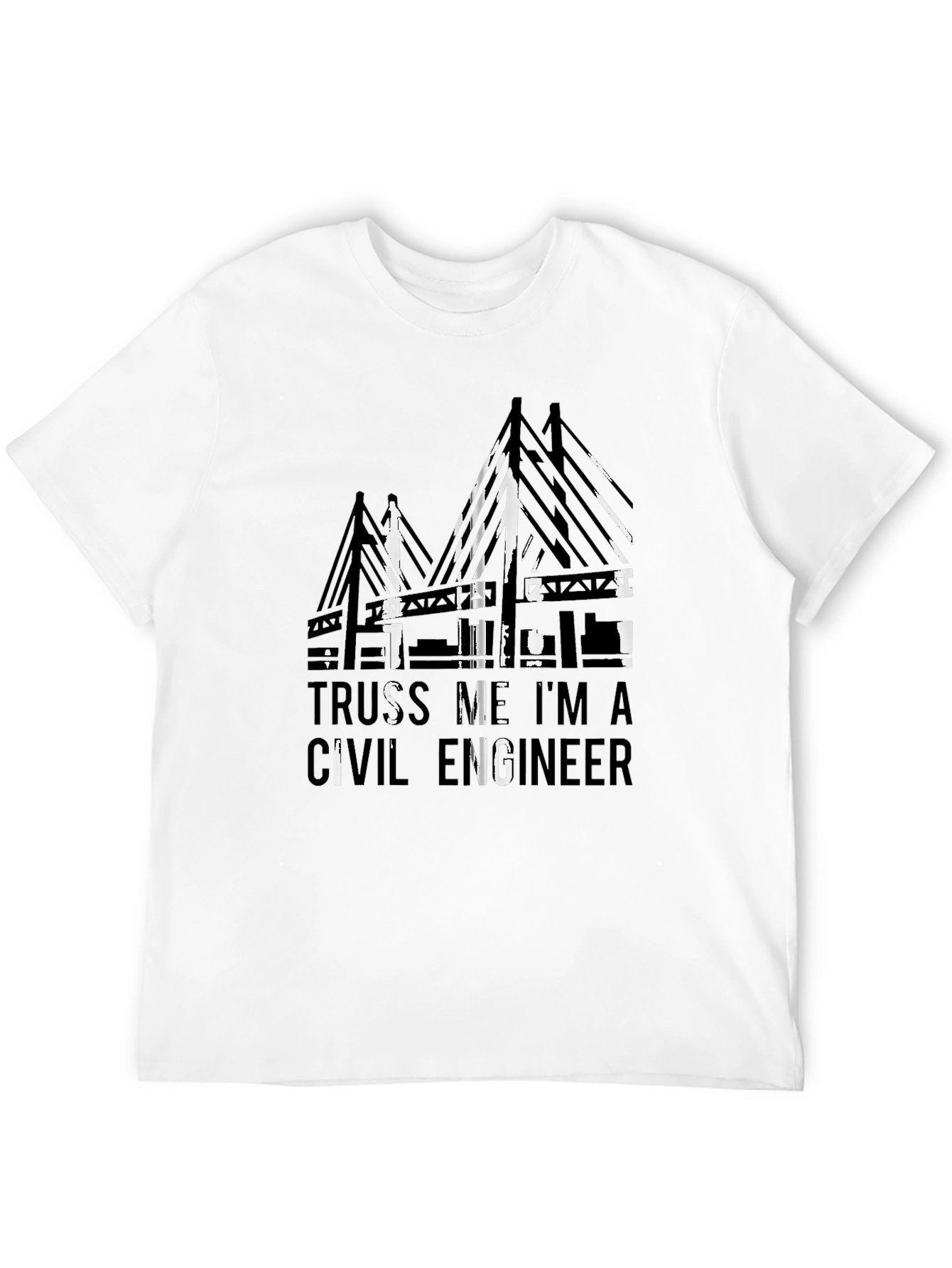 Civil Engineer Truss T-Shirt - Black