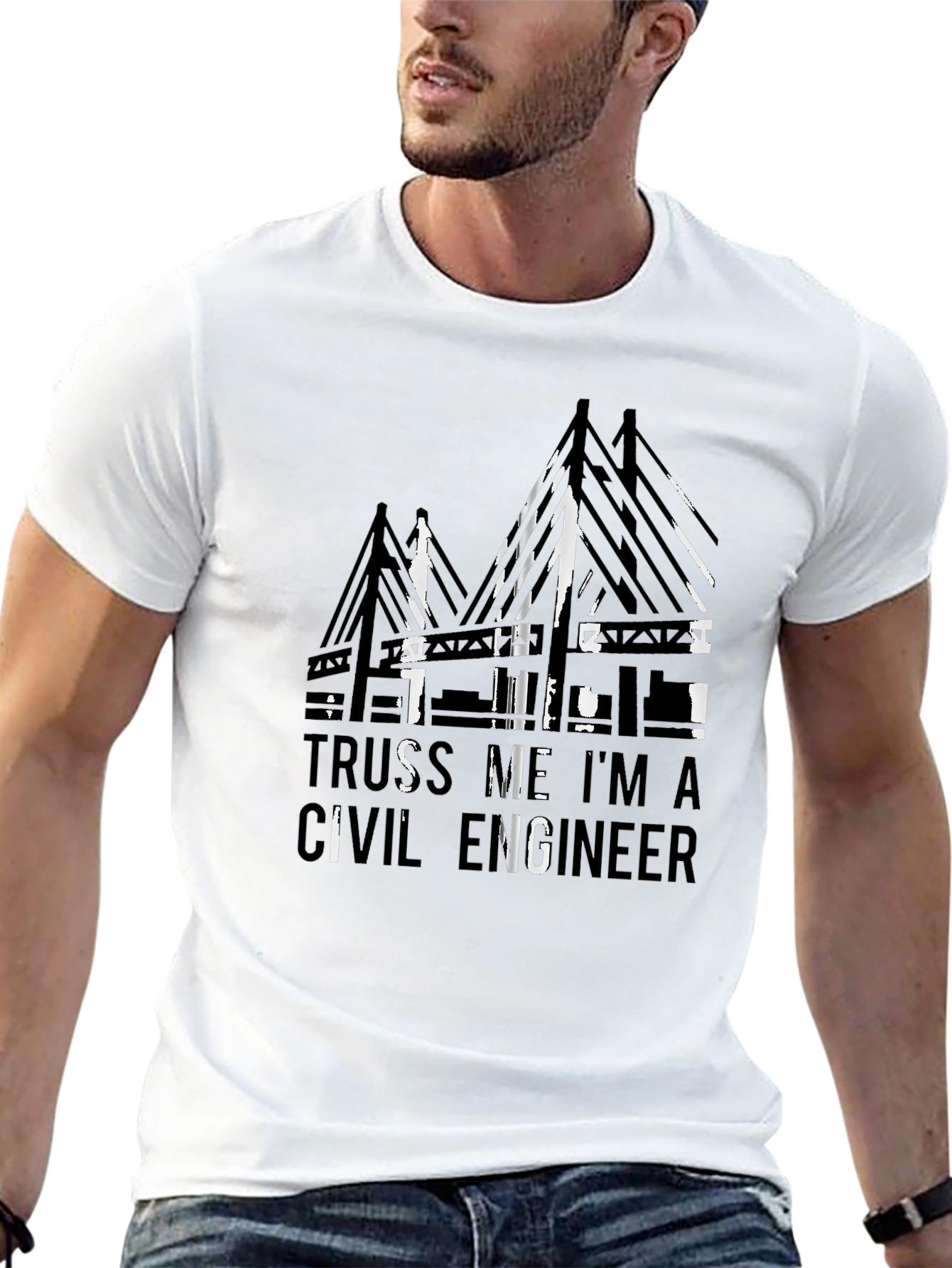 Civil Engineer Truss T-Shirt - Black