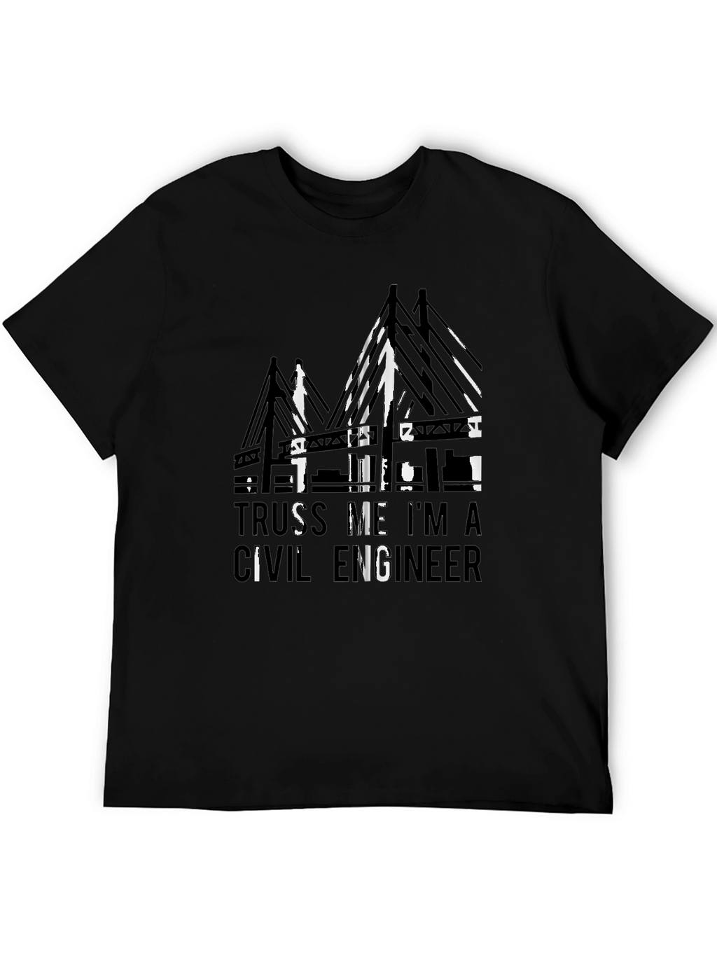 Civil Engineer Truss T-Shirt - Black