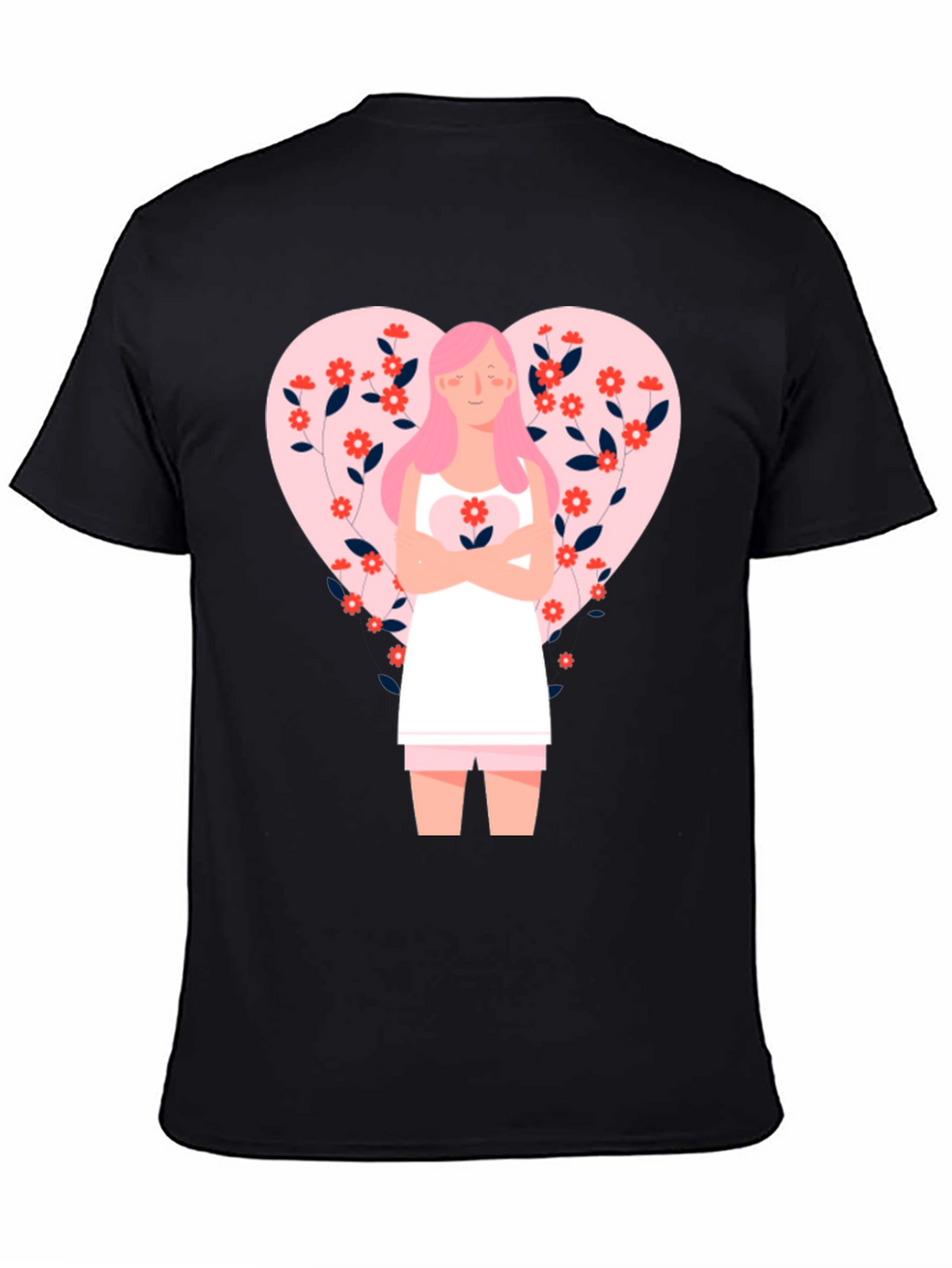 Floral Heart Valentines Day Graphic Tee
