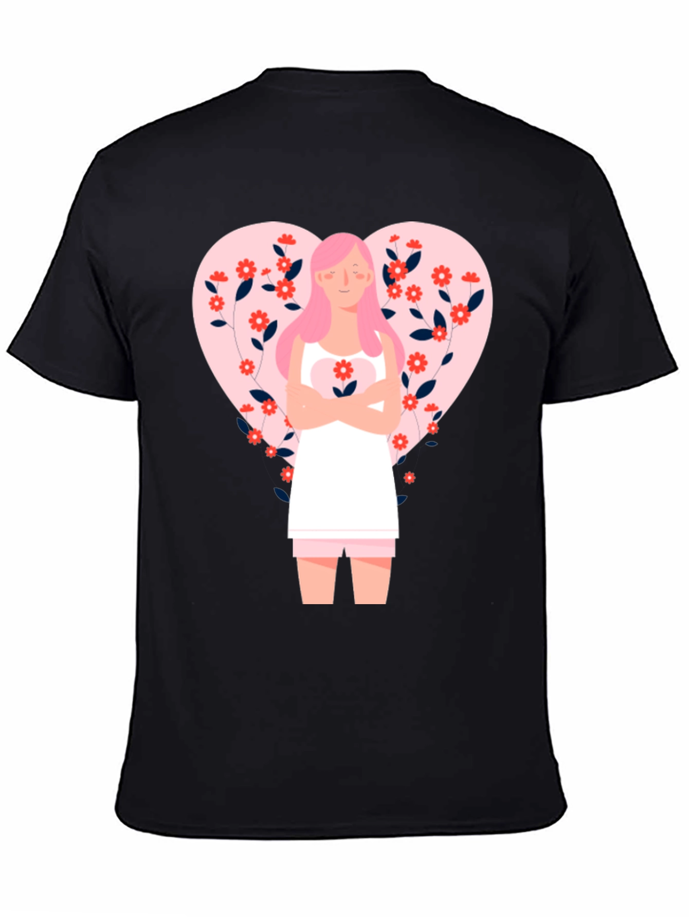 Floral Heart Valentines Day Graphic Tee