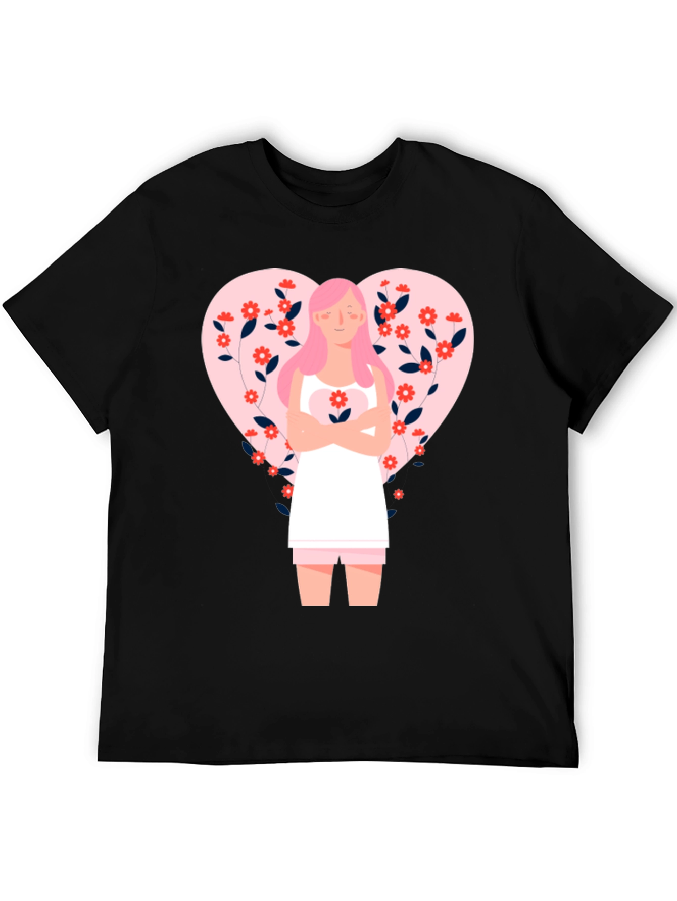 Floral Heart Valentines Day Graphic Tee