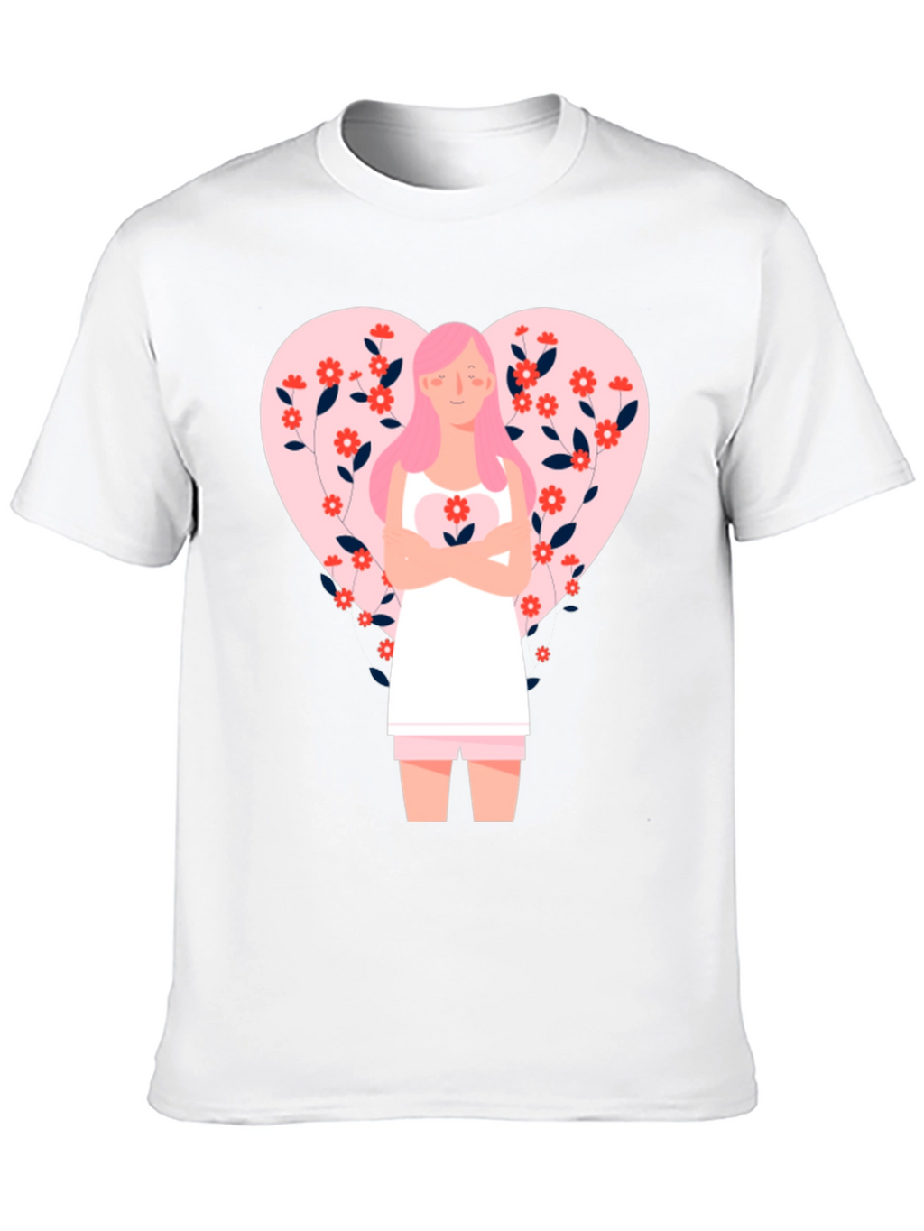 Floral Heart Valentines Day Graphic Tee