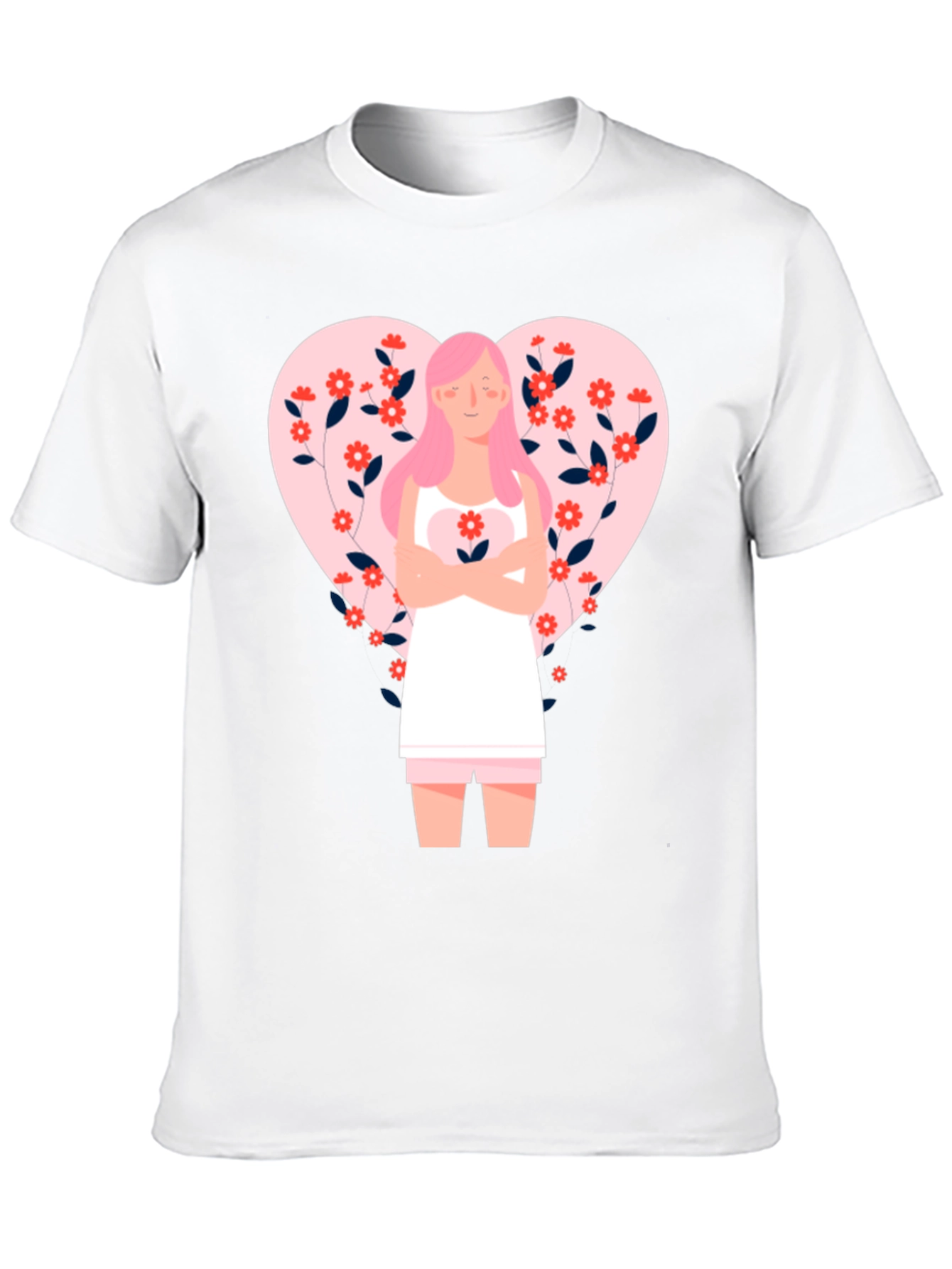 Floral Heart Valentines Day Graphic Tee