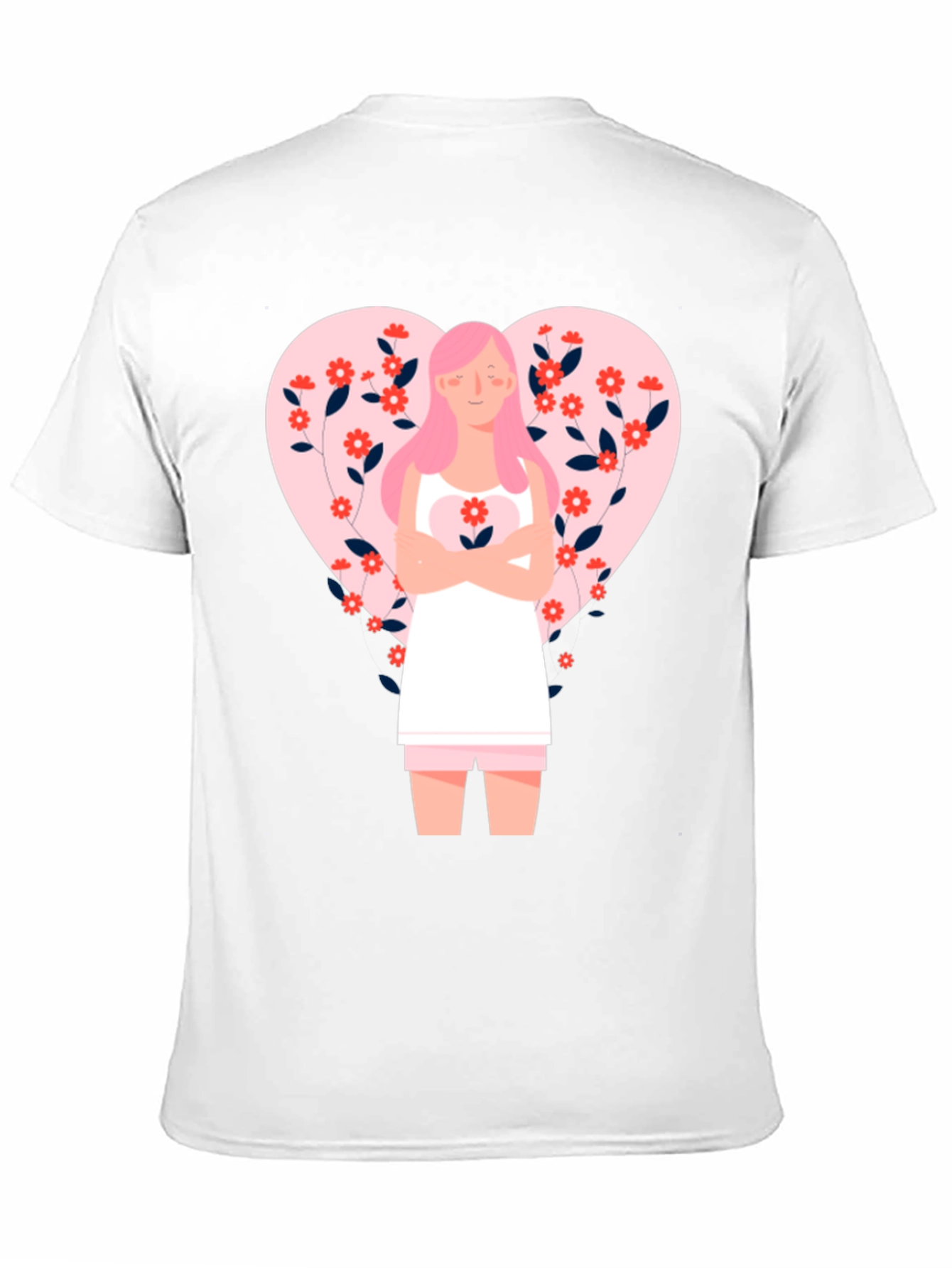 Floral Heart Valentines Day Graphic Tee