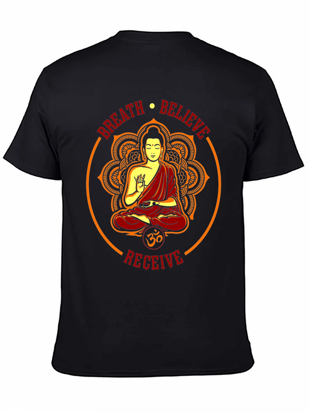 Breath Believe Receive Buddha Graphic Tee