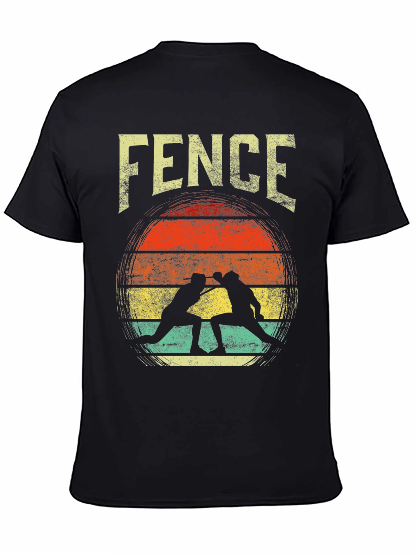 Vintage Fencing Silhouette Graphic Tee