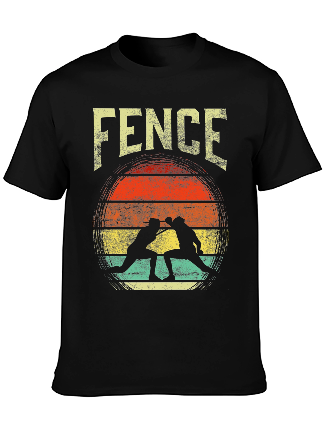 Vintage Fencing Silhouette Graphic Tee