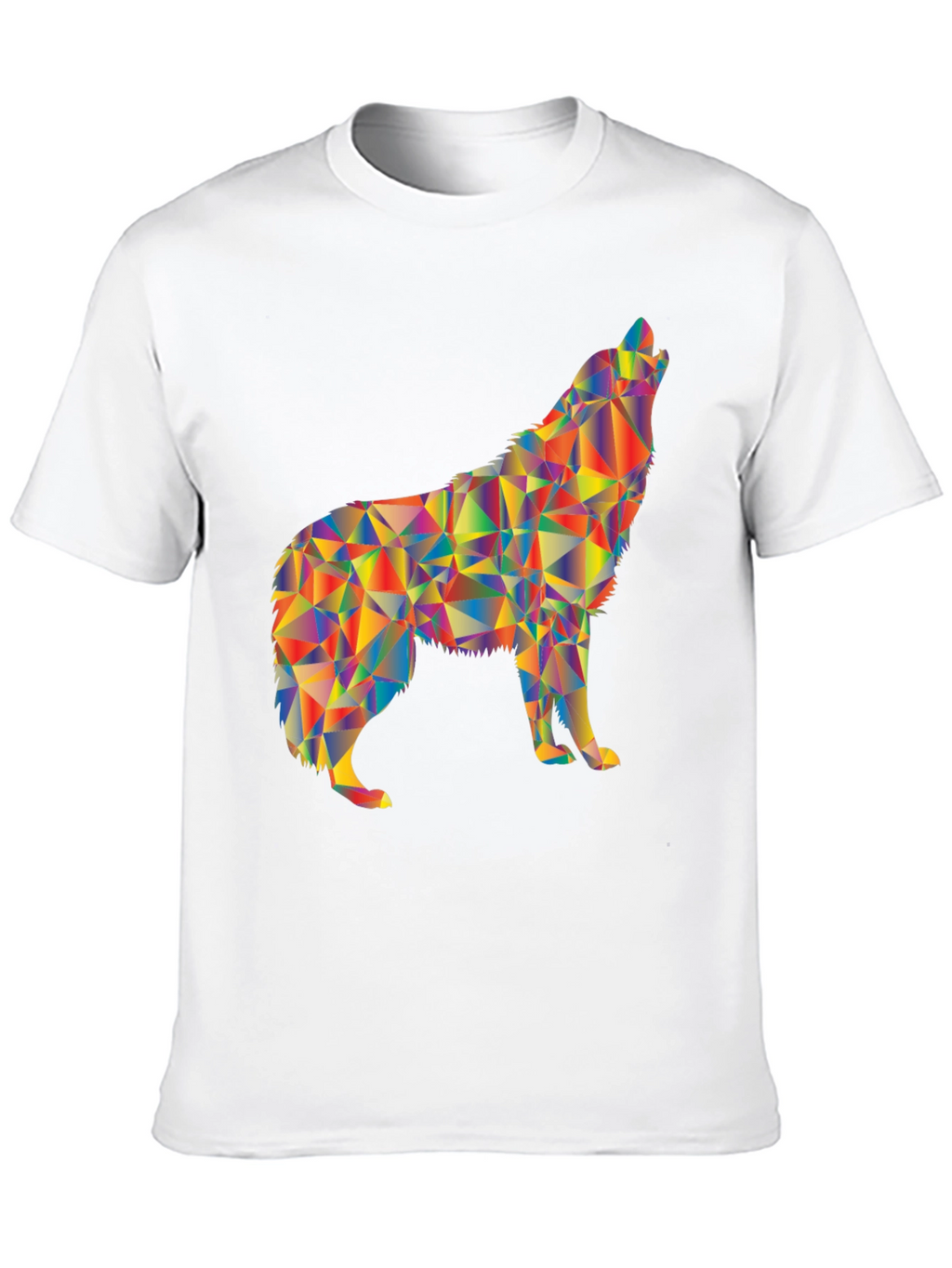 Geometric Wolf Graphic T-Shirt