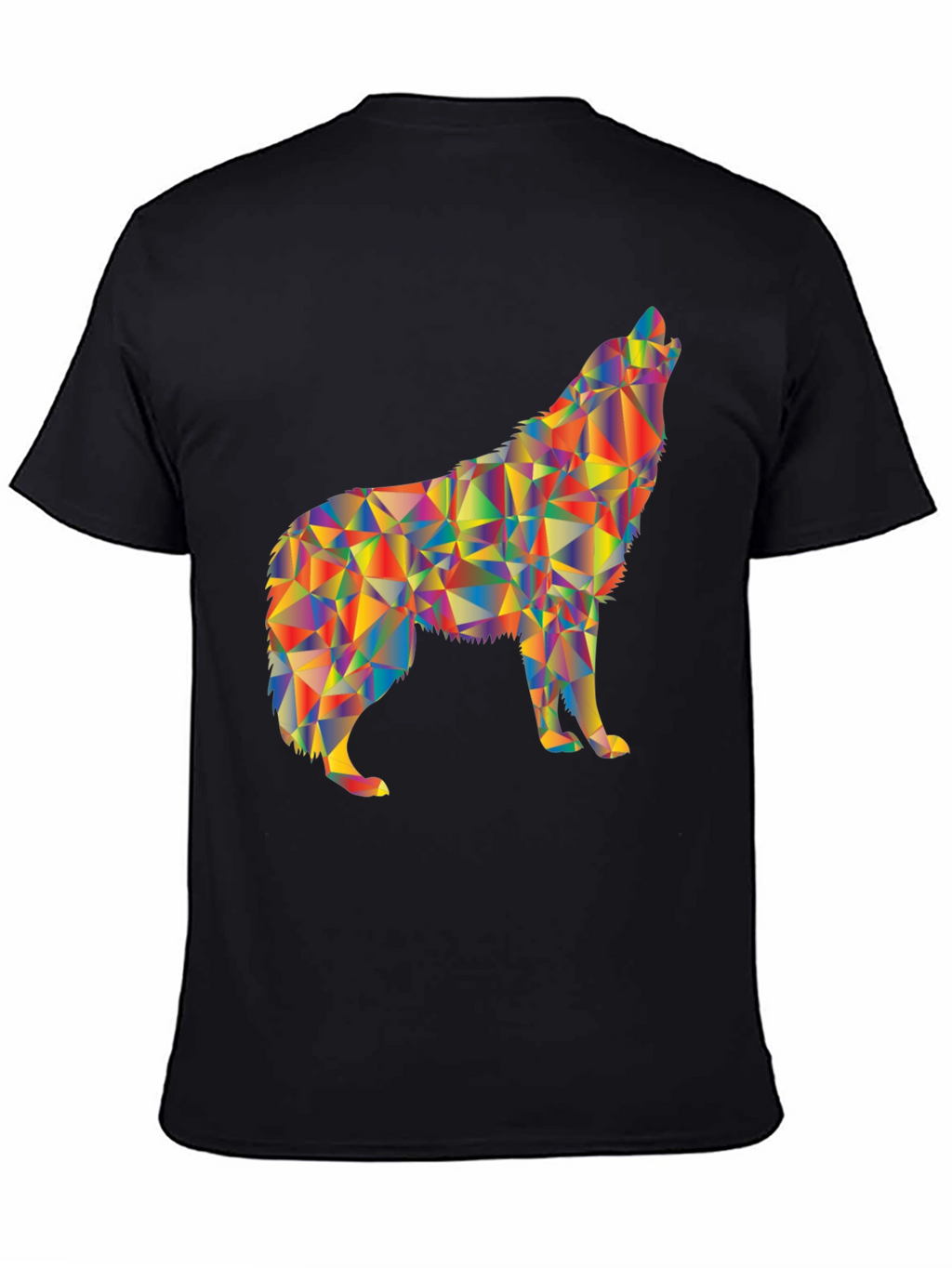Geometric Wolf Graphic T-Shirt