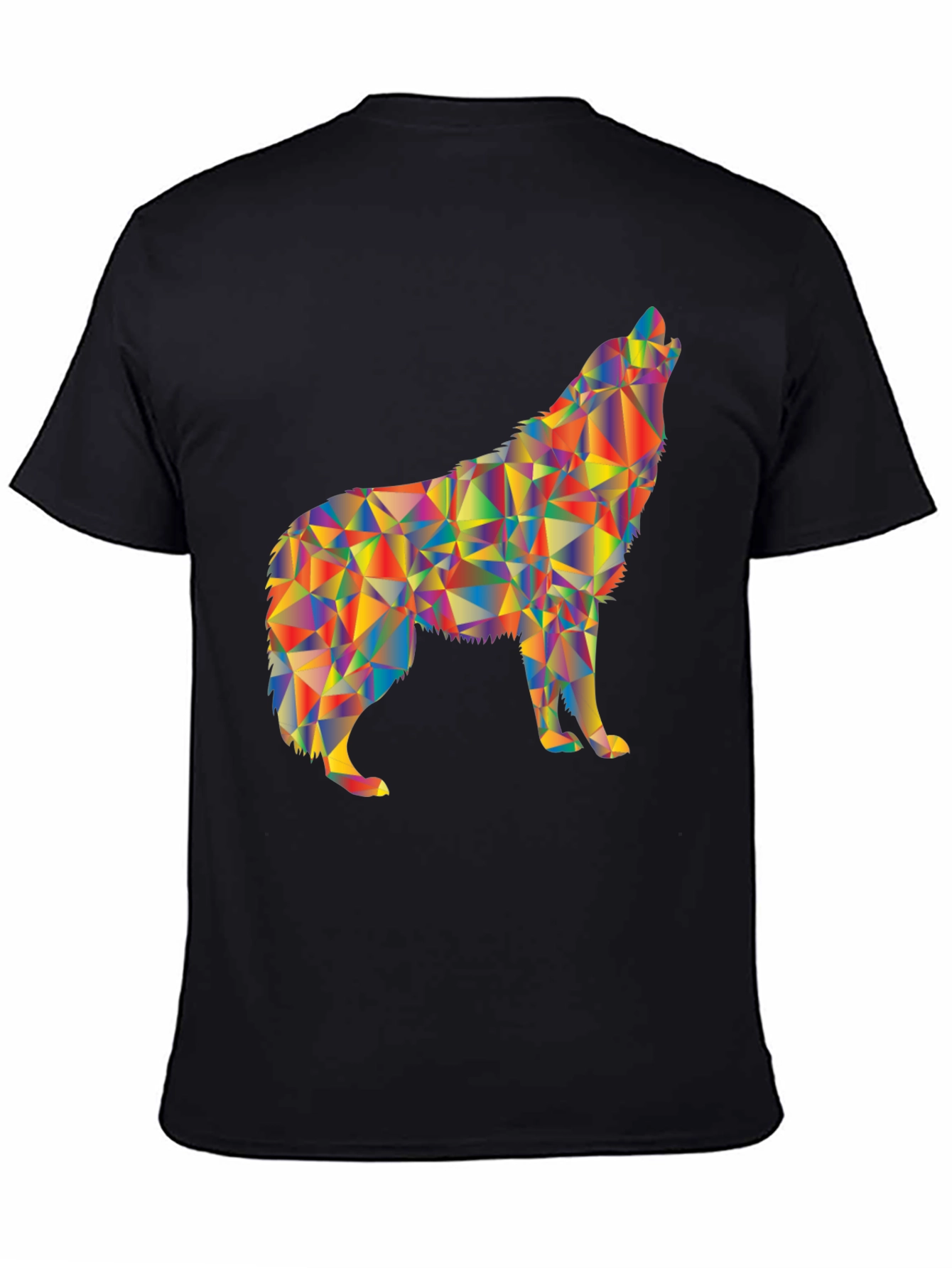 Geometric Wolf Graphic T-Shirt