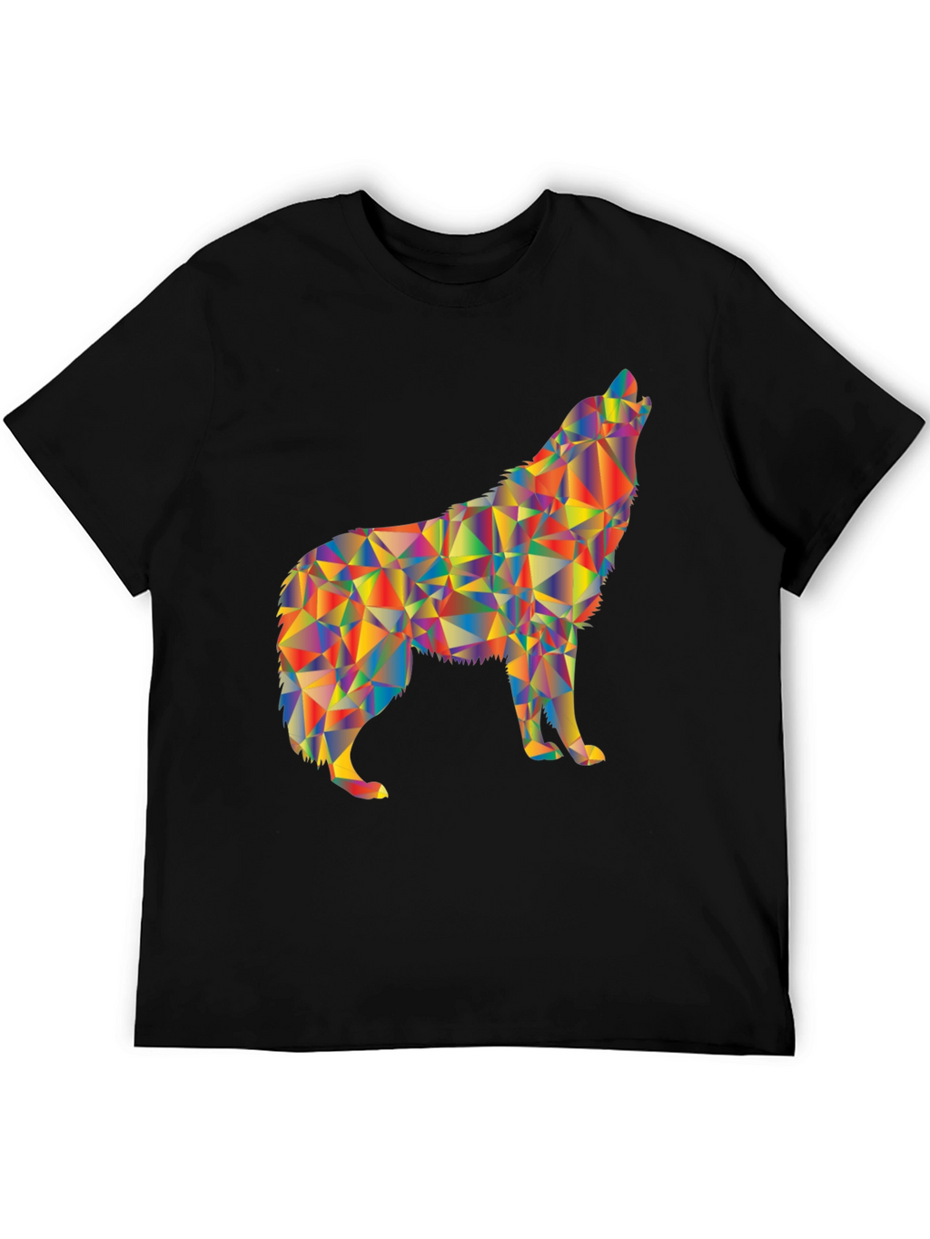 Geometric Wolf Graphic T-Shirt