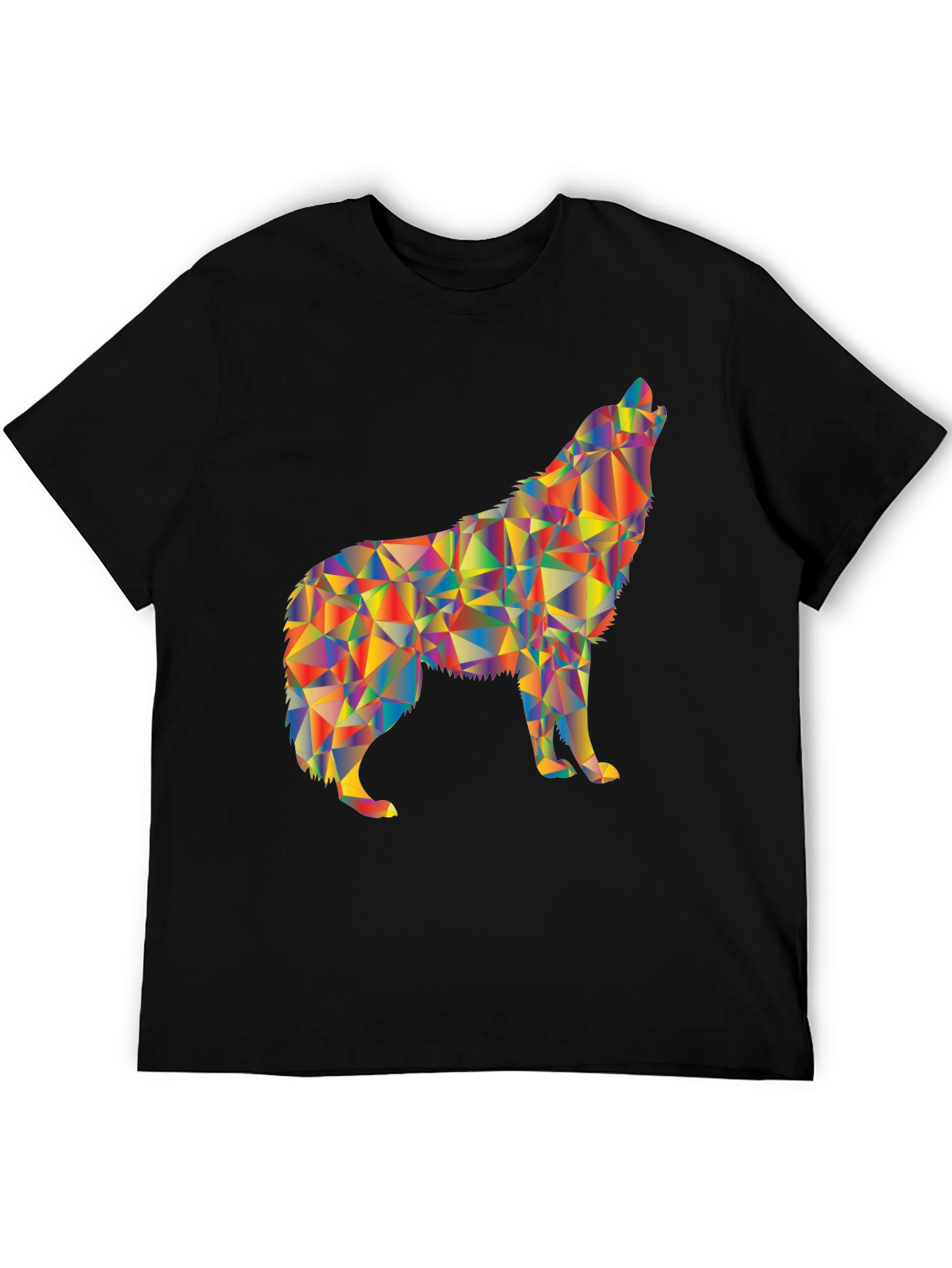 Geometric Wolf Graphic T-Shirt