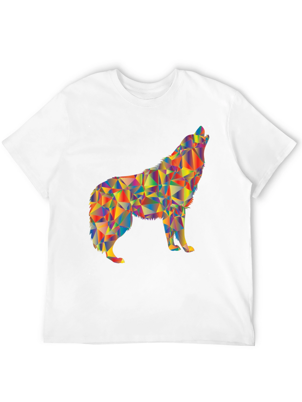 Geometric Wolf Graphic T-Shirt