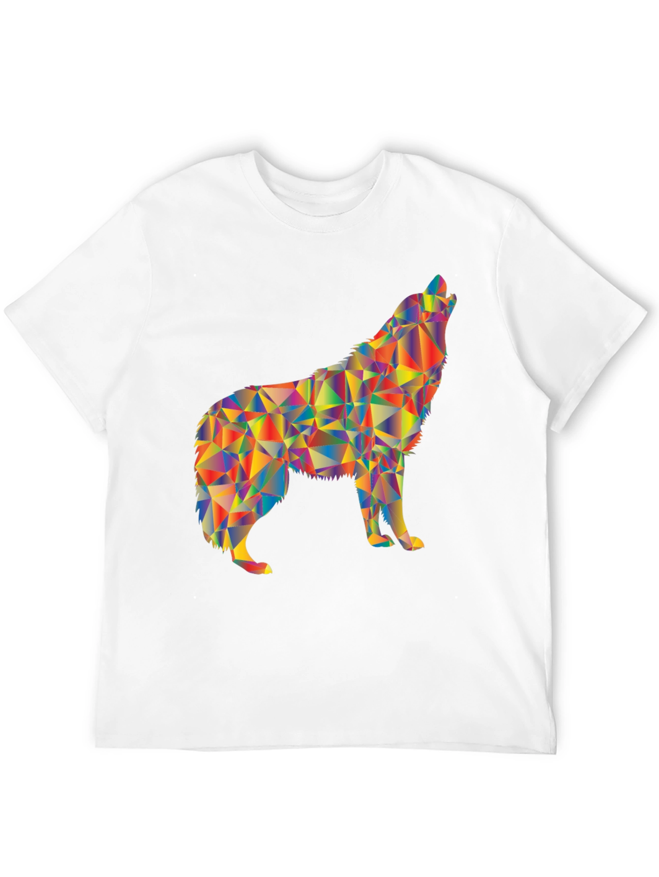 Geometric Wolf Graphic T-Shirt
