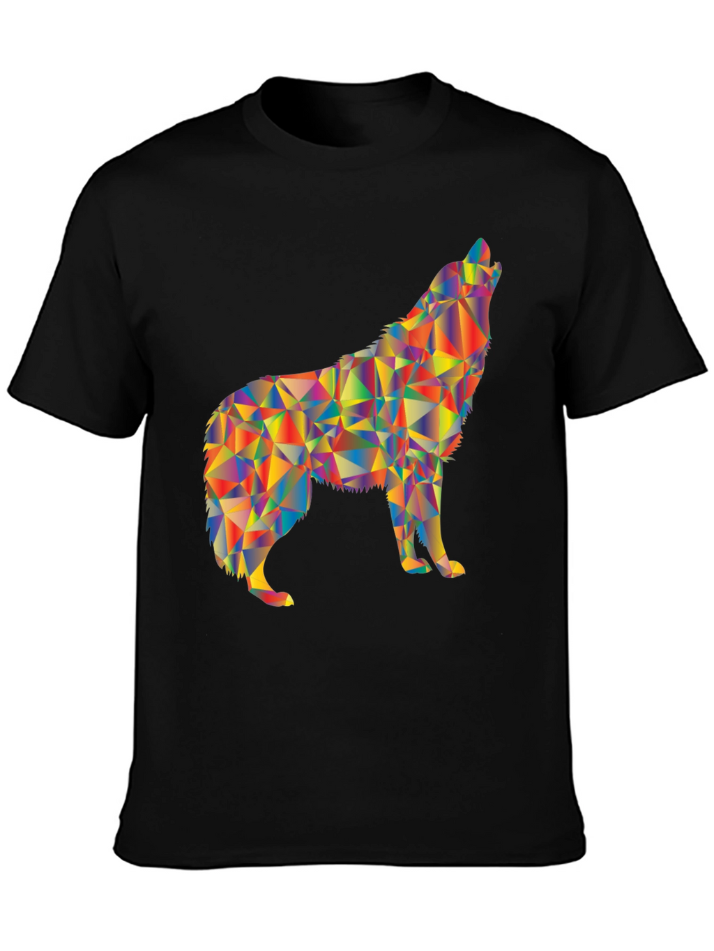 Geometric Wolf Graphic T-Shirt