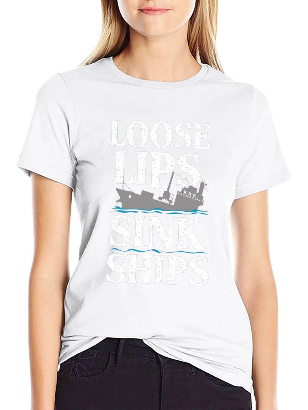 Loose Lips Sink Ships Graphic T-Shirt