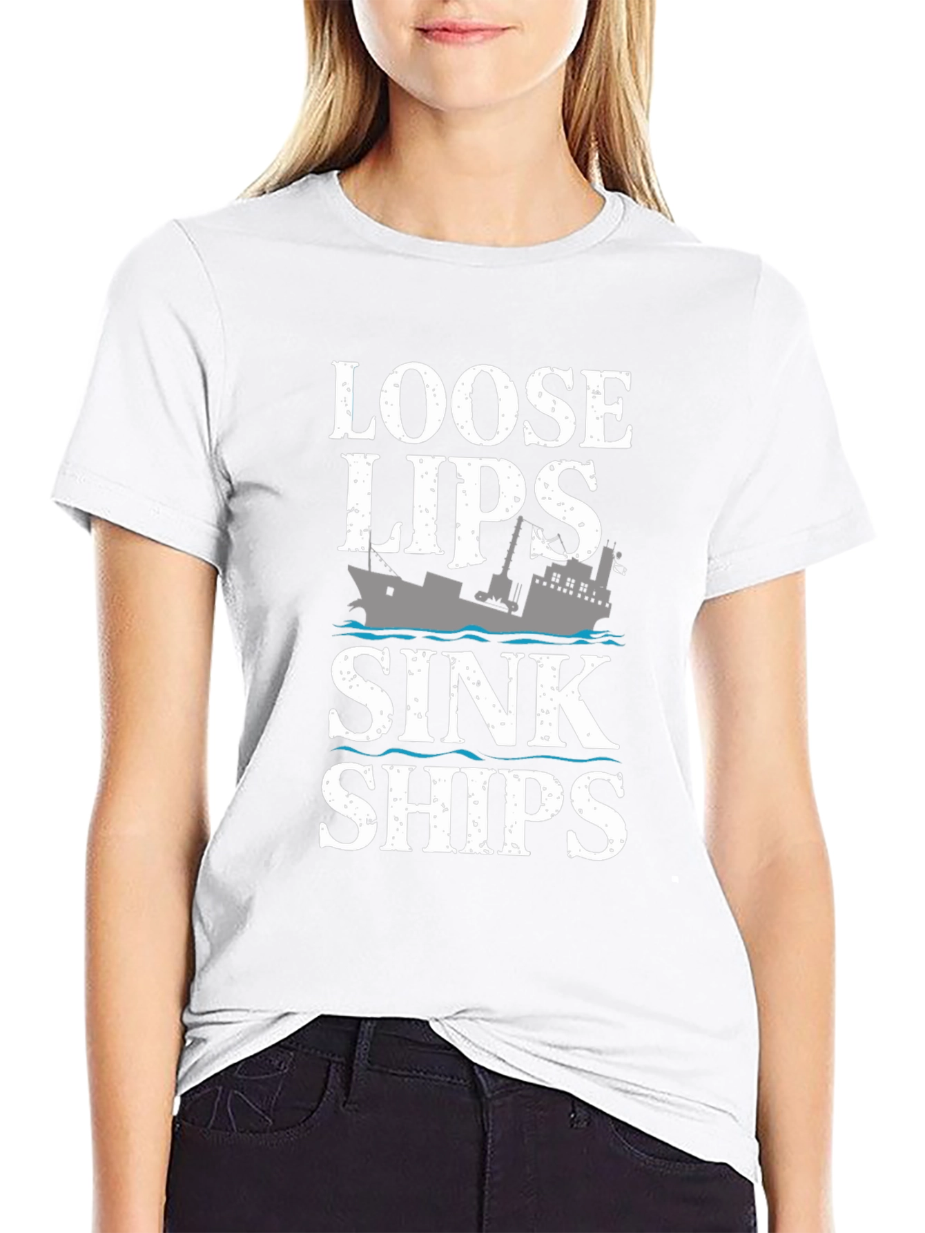 Loose Lips Sink Ships Graphic T-Shirt