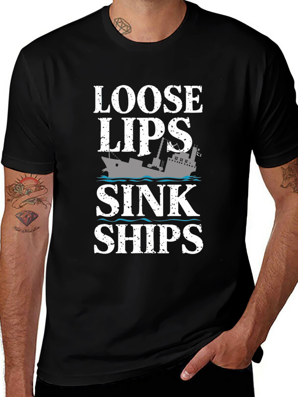 Loose Lips Sink Ships Graphic T-Shirt