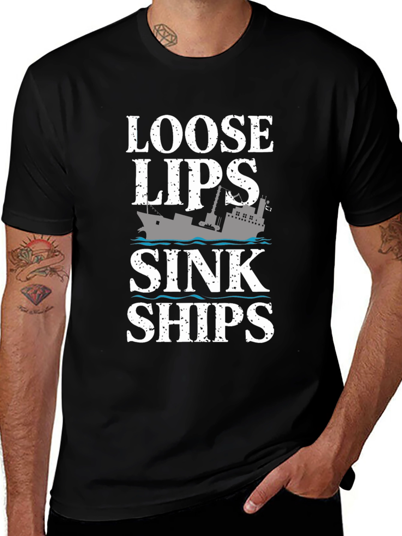 Loose Lips Sink Ships Graphic T-Shirt