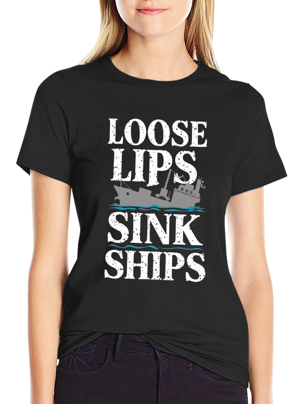 Loose Lips Sink Ships Graphic T-Shirt