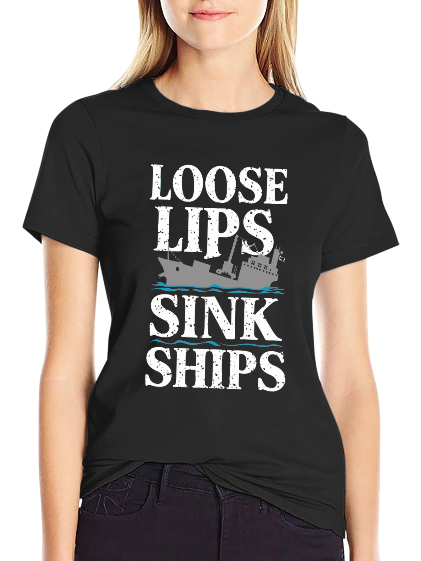 Loose Lips Sink Ships Graphic T-Shirt