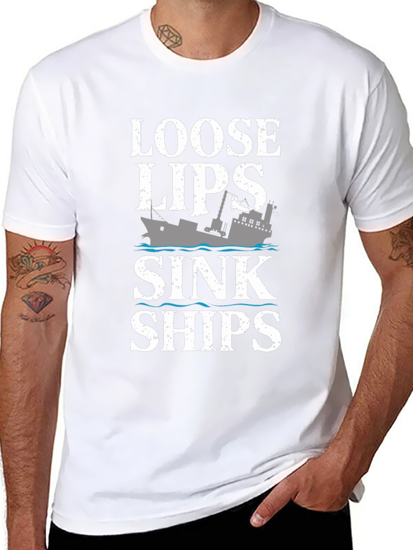 Loose Lips Sink Ships Graphic T-Shirt