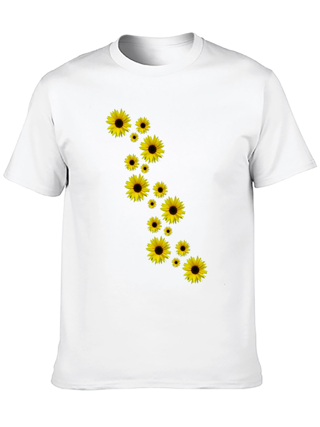 Sunflower Cascade Black T-Shirt