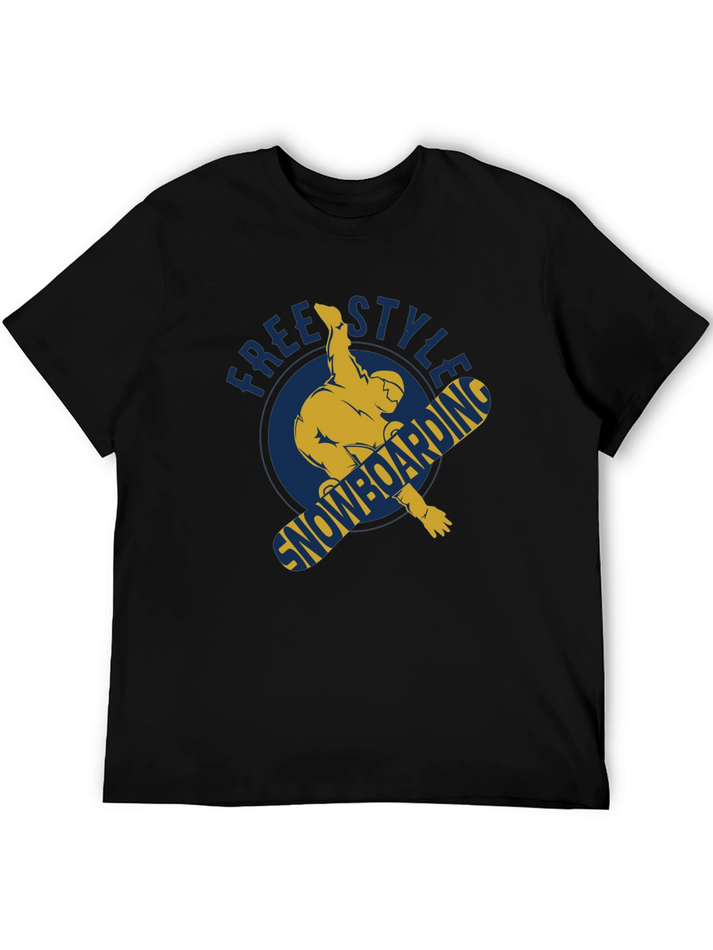 Freestyle Snowboarding Graphic T-Shirt - Black