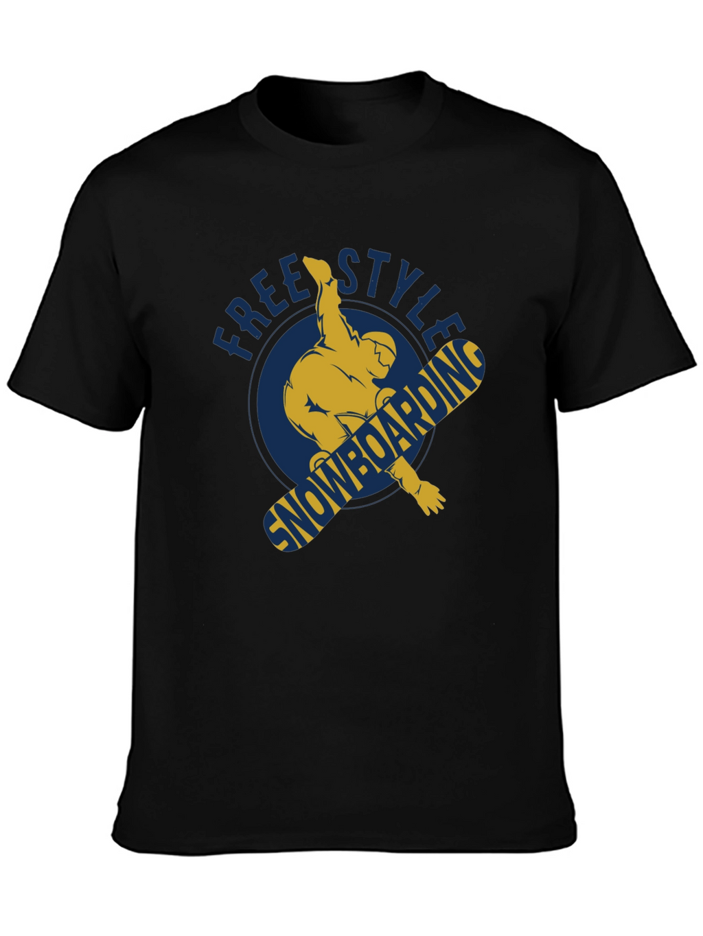 Freestyle Snowboarding Graphic T-Shirt - Black