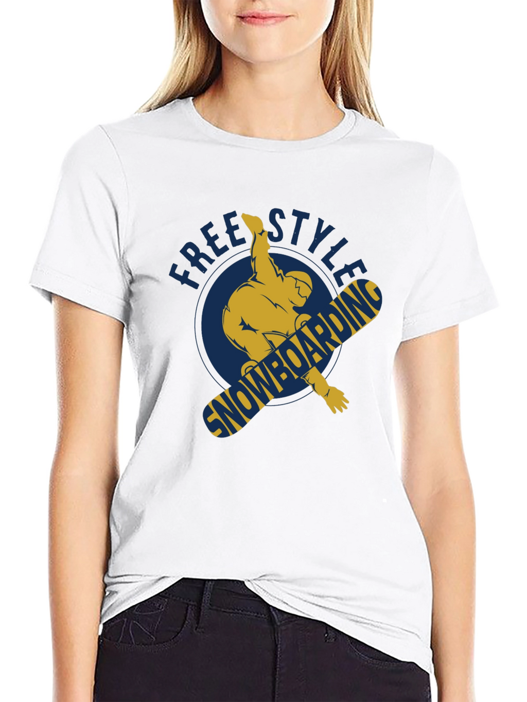 Freestyle Snowboarding Graphic T-Shirt - Black