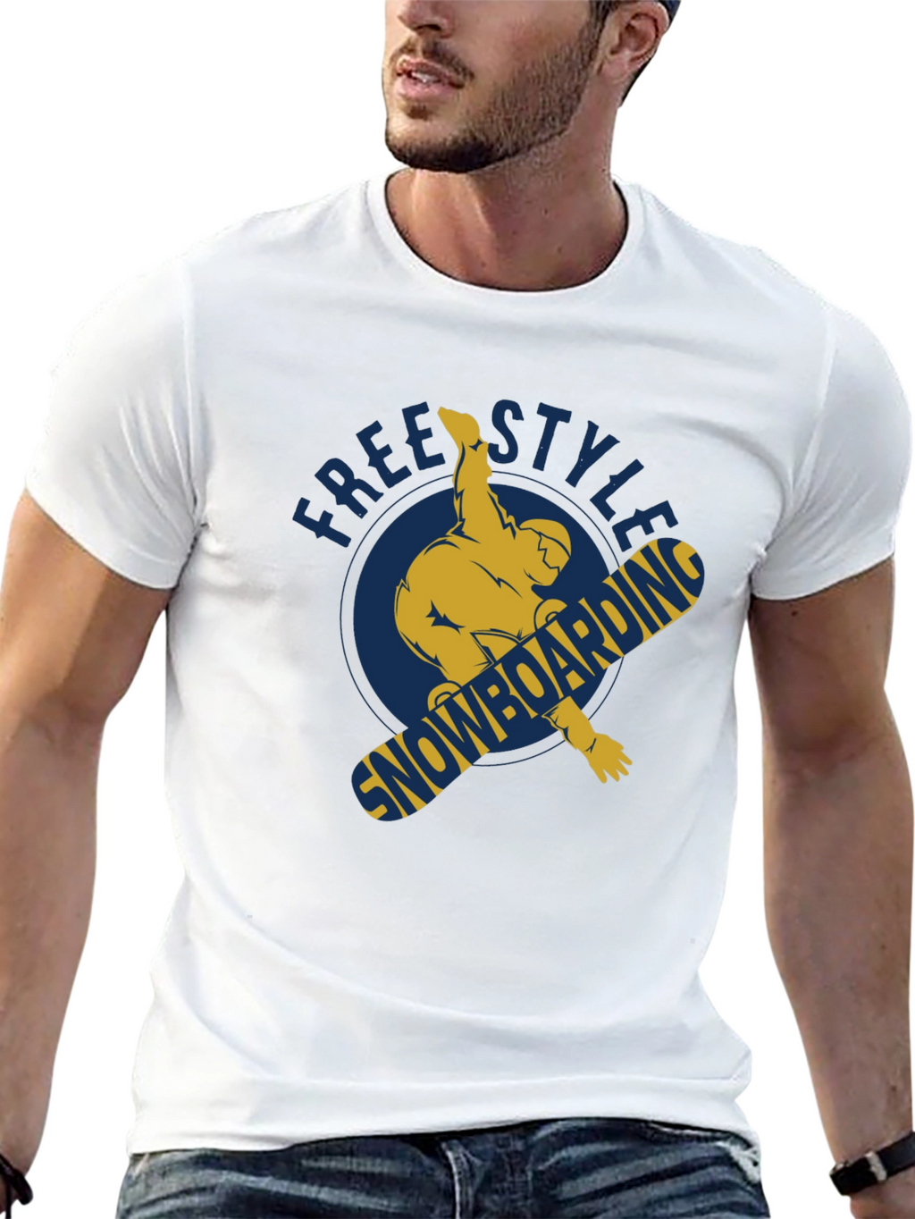 Freestyle Snowboarding Graphic T-Shirt - Black
