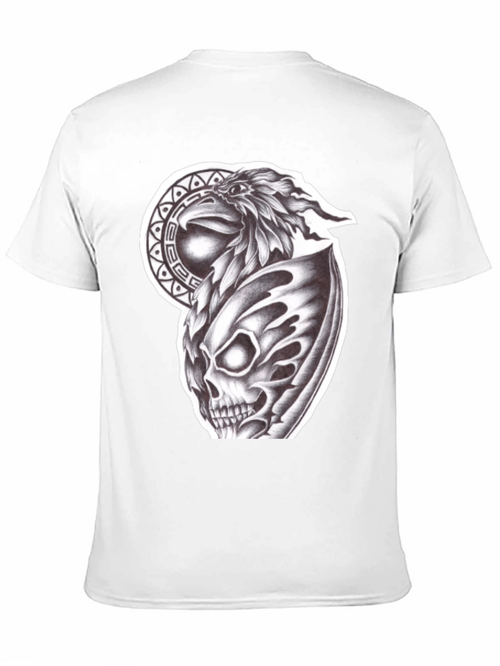 Eagle Skull Graphic Black T-Shirt