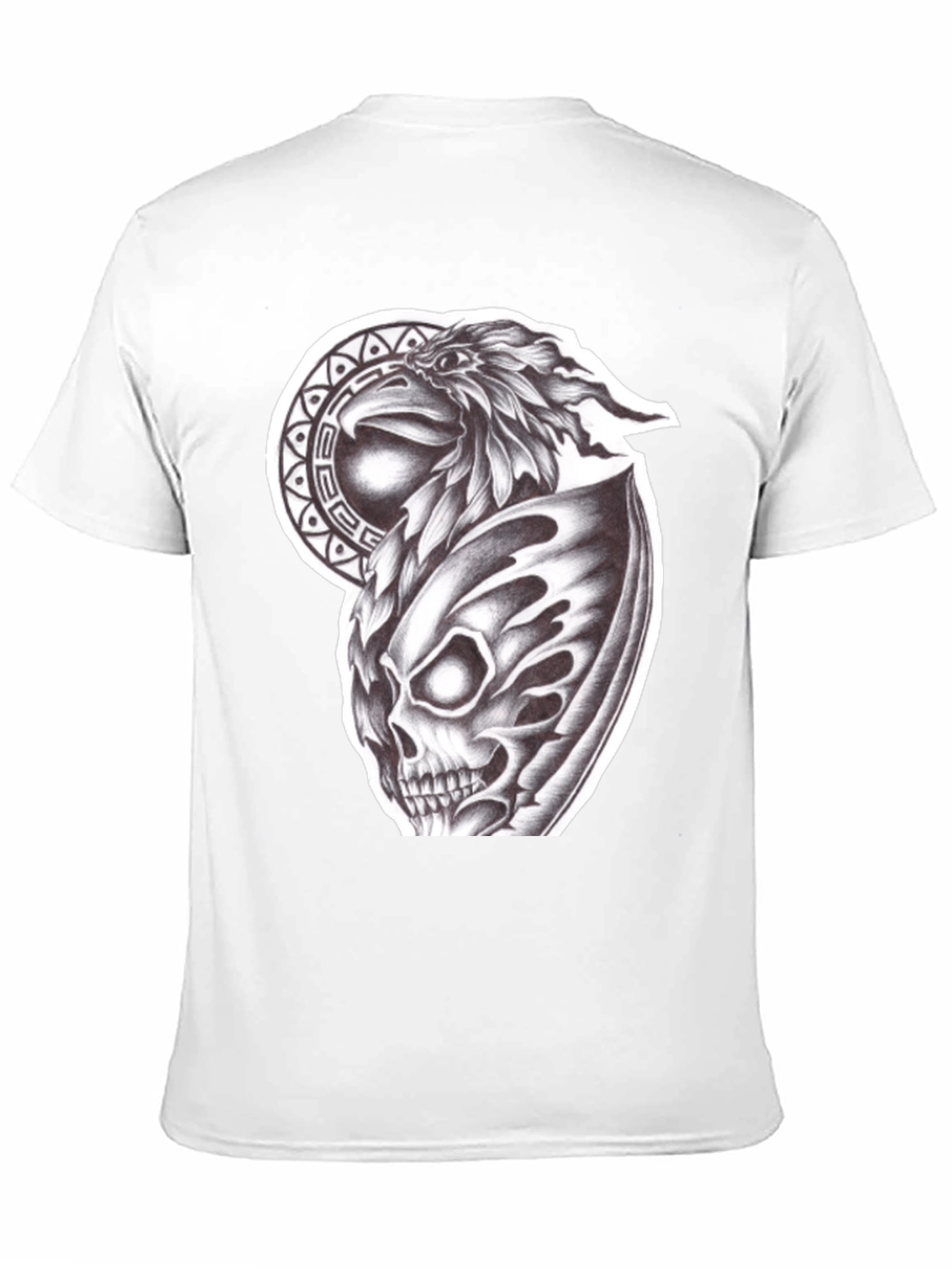 Eagle Skull Graphic Black T-Shirt