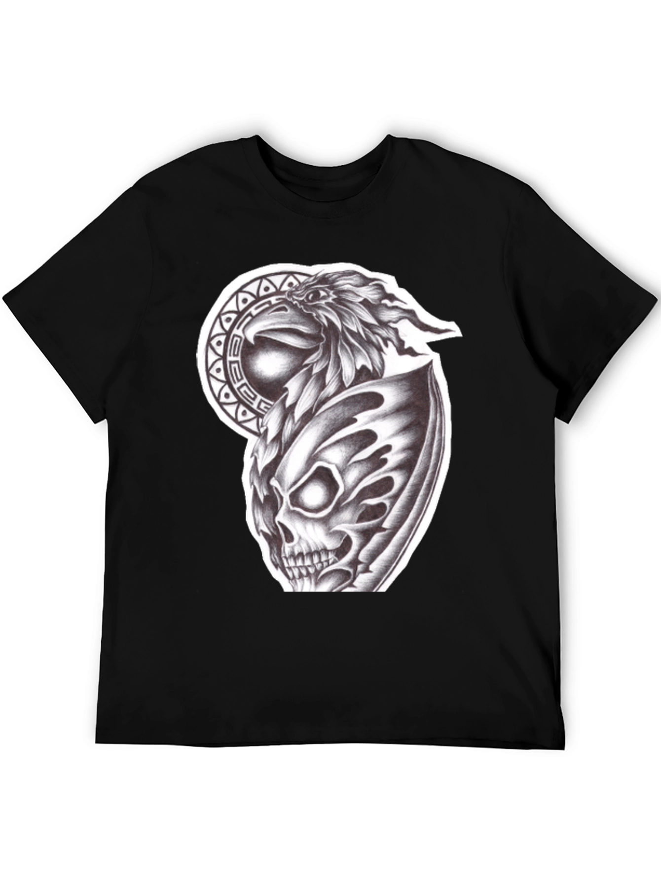 Eagle Skull Graphic Black T-Shirt