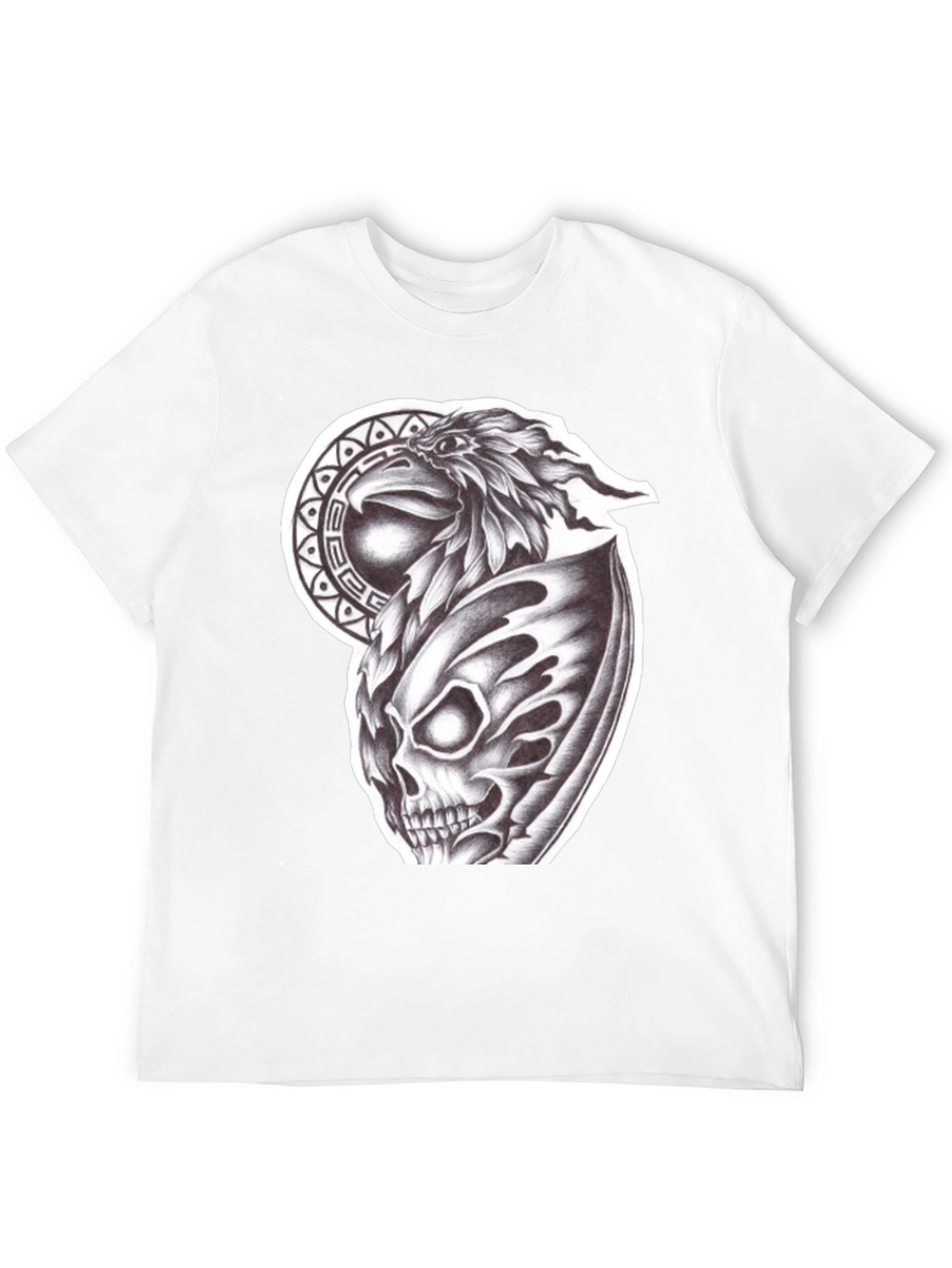 Eagle Skull Graphic Black T-Shirt