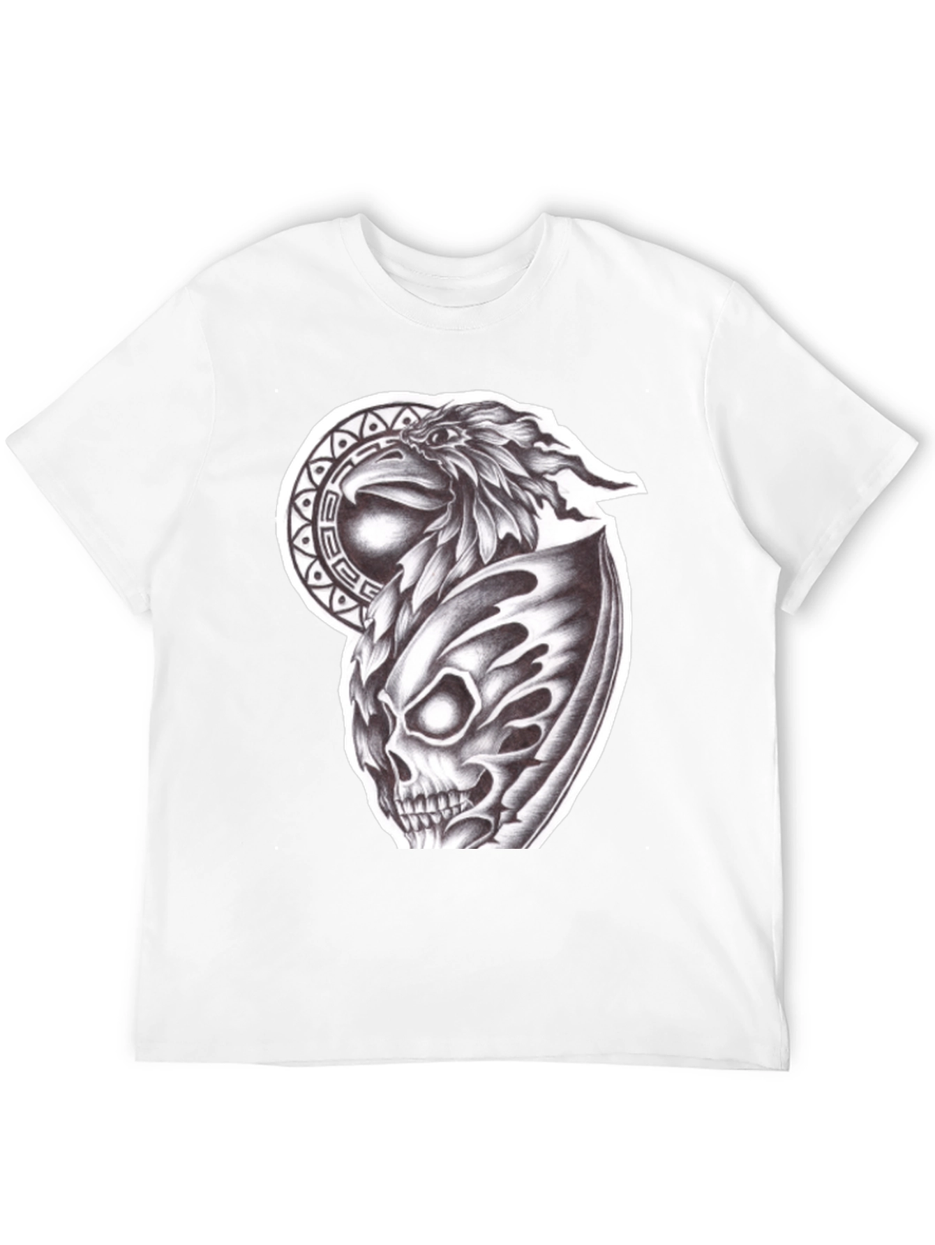 Eagle Skull Graphic Black T-Shirt