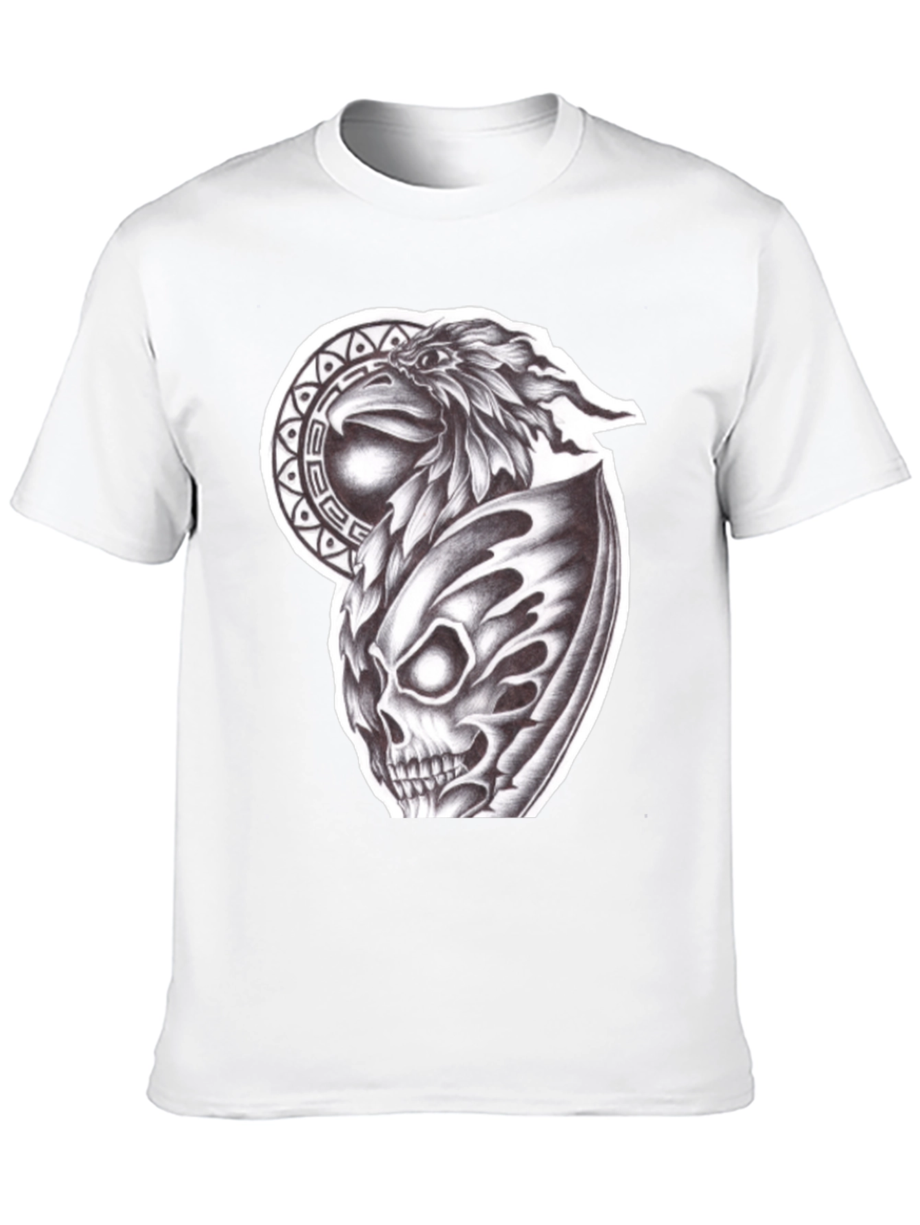Eagle Skull Graphic Black T-Shirt