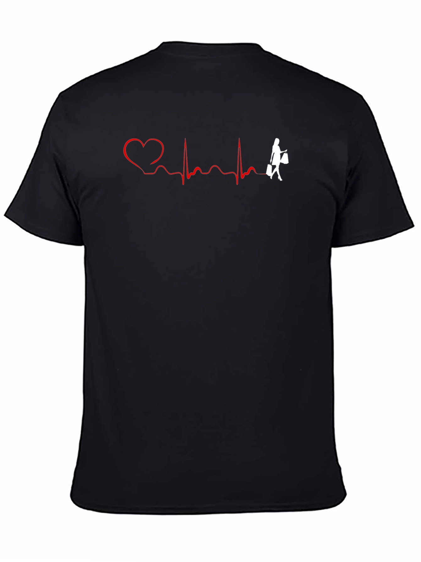 Heartbeat Shopping T-Shirt - Fun Graphic Tee