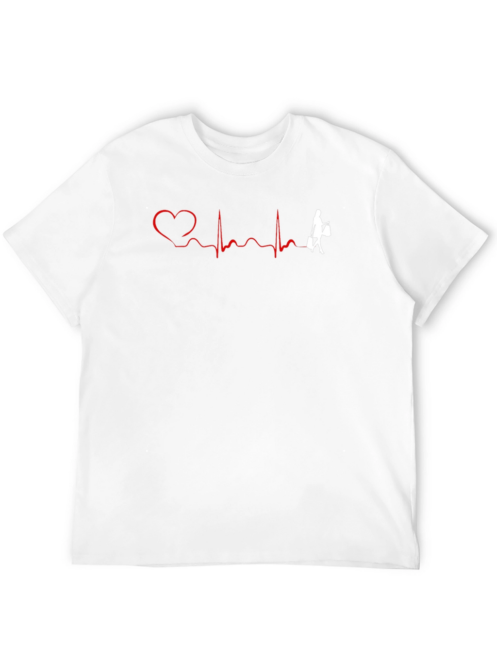 Heartbeat Shopping T-Shirt - Fun Graphic Tee