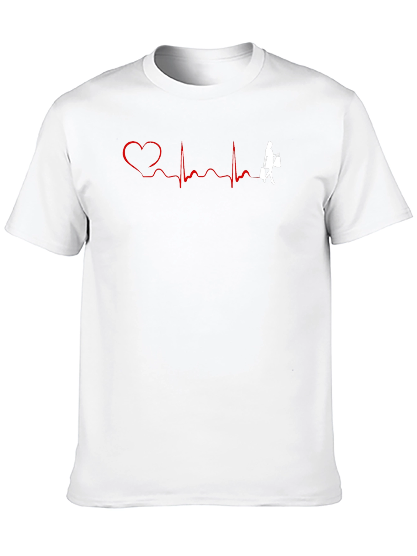 Heartbeat Shopping T-Shirt - Fun Graphic Tee