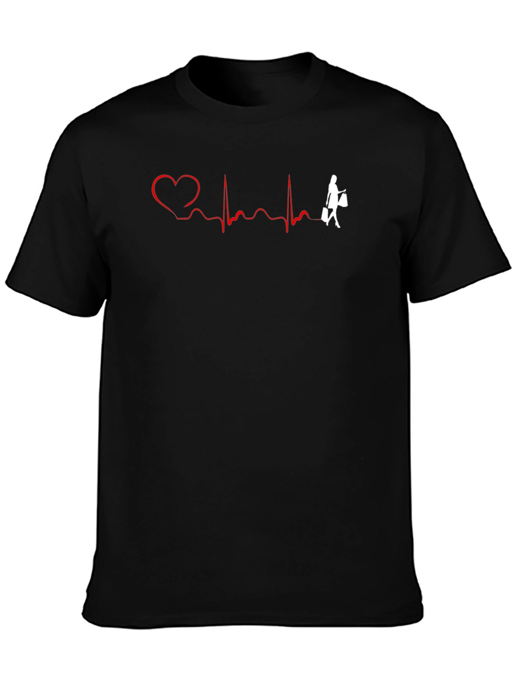 Heartbeat Shopping T-Shirt - Fun Graphic Tee