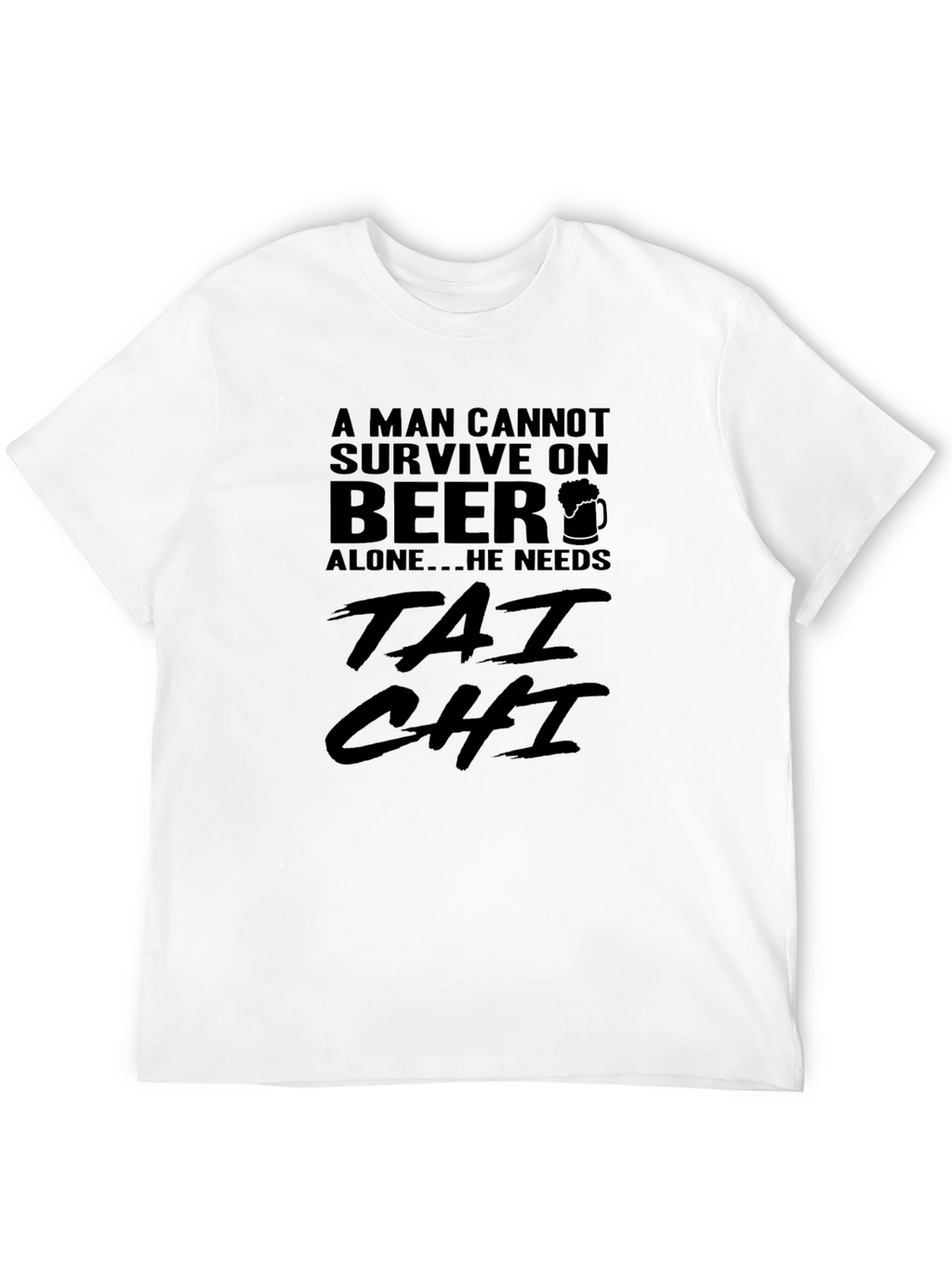 Beer & Tai Chi Mens Graphic T-Shirt