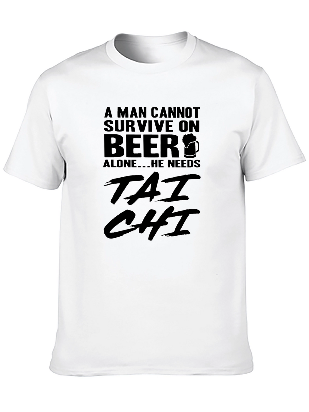 Beer & Tai Chi Mens Graphic T-Shirt