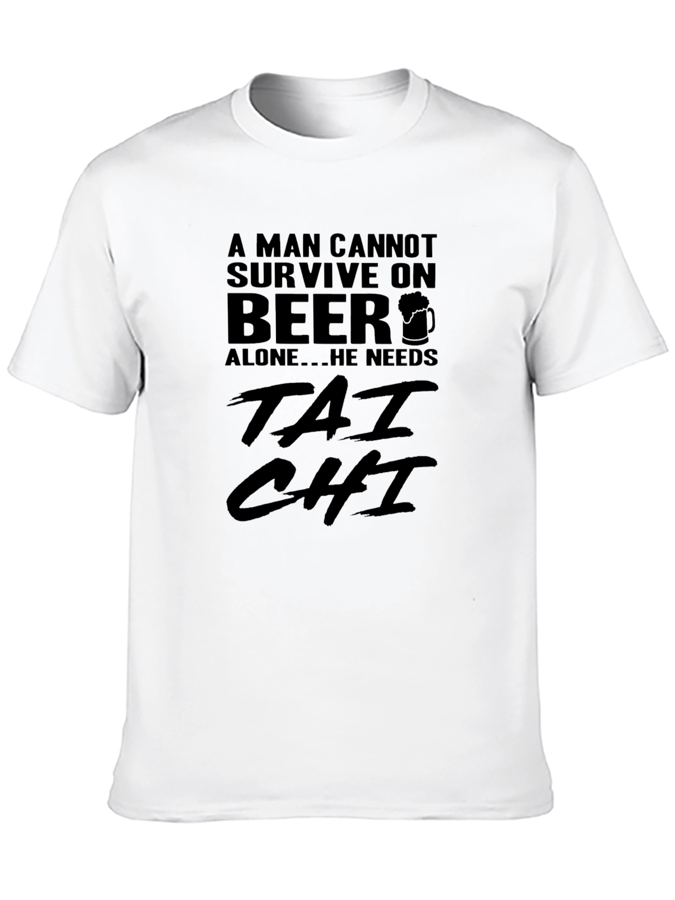 Beer & Tai Chi Mens Graphic T-Shirt