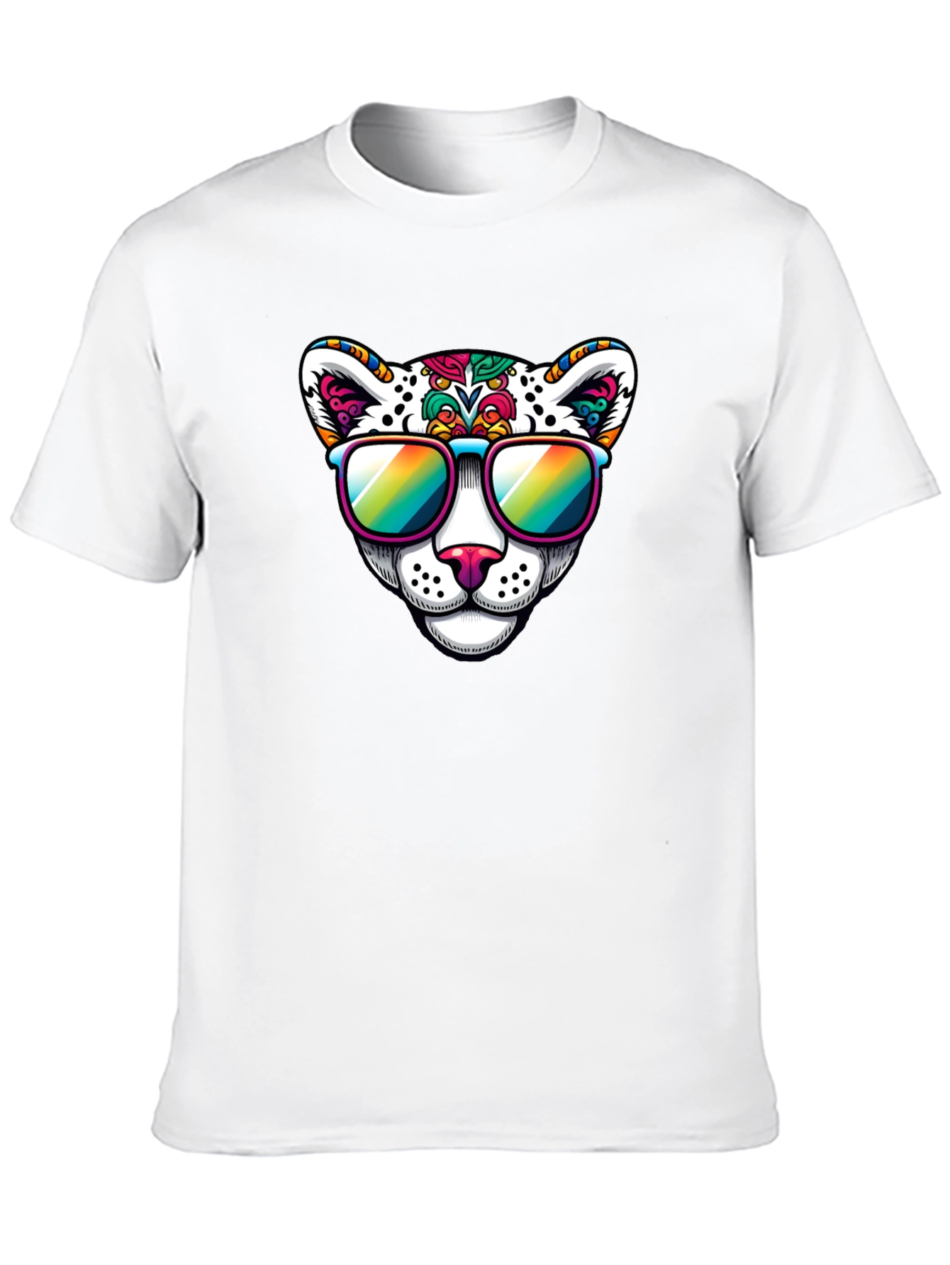 Cool Cat Graphic Tee - Black Cotton Blend