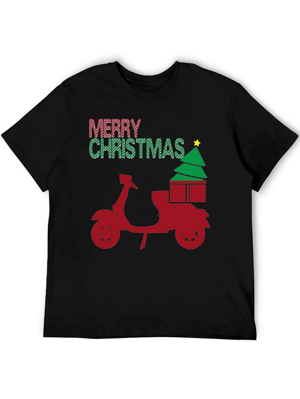 Merry Christmas Scooter T-Shirt - Holiday Gift